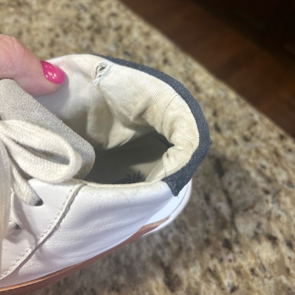Madewell High Top Tennis Shoes. White Leather. Size 7.5 #Skater - Picture 5 of 7